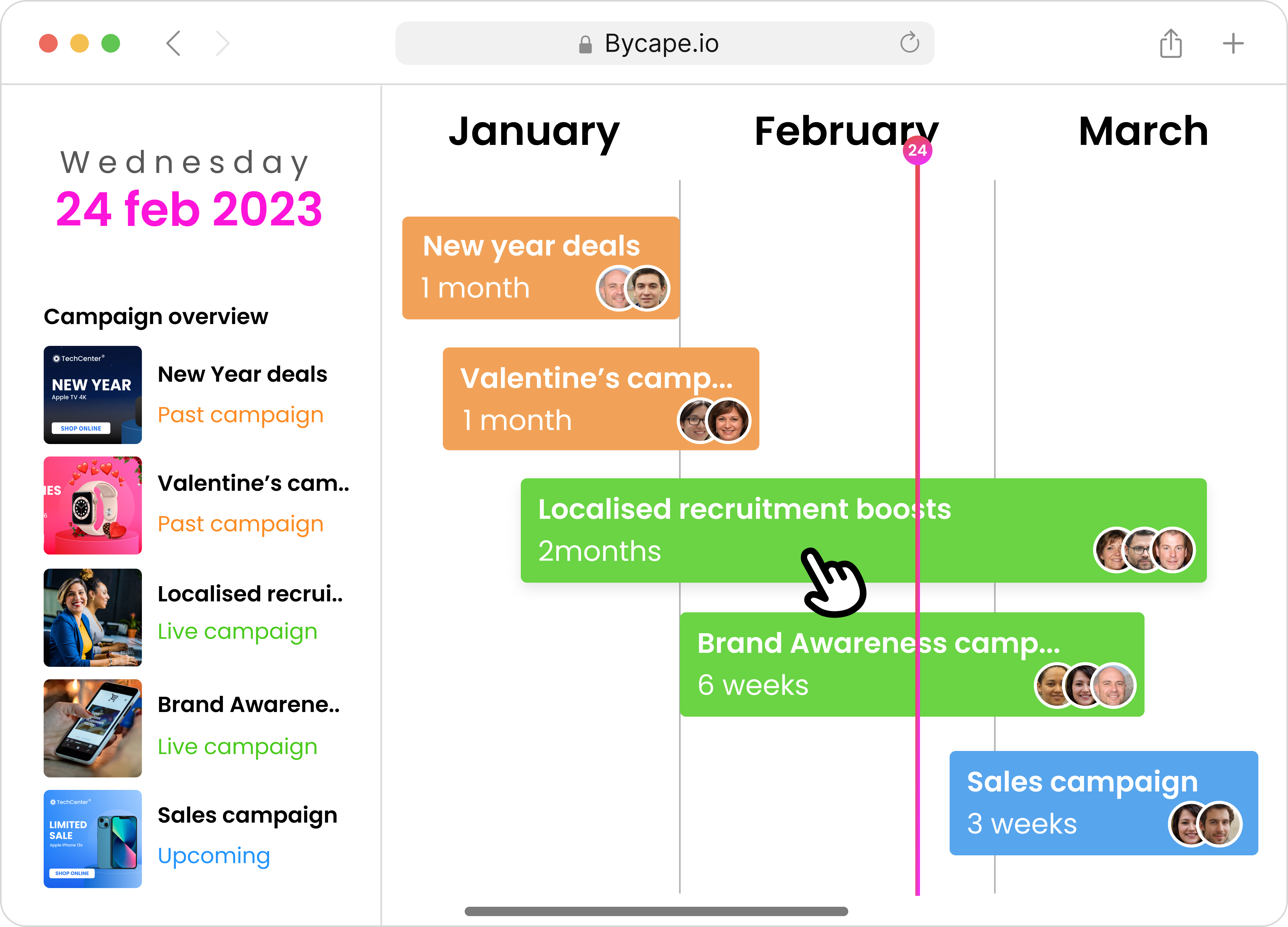 Content calendar